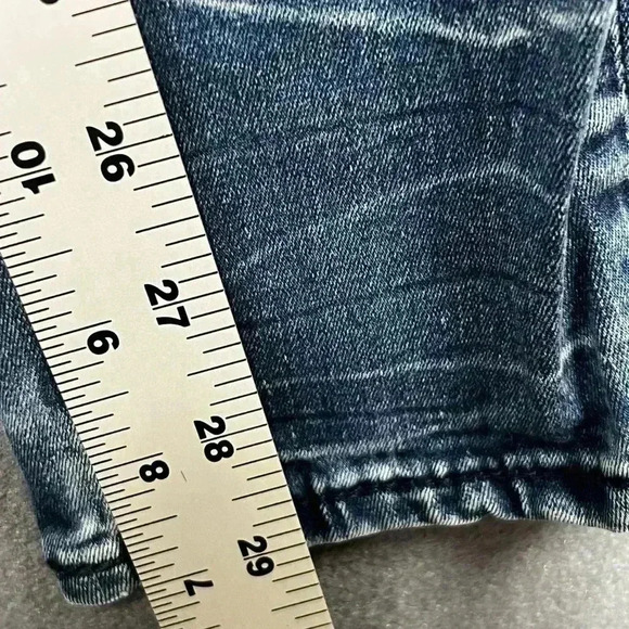 Rerock by Express legging Jeans Womens 4 Blue Distressed Denim Faded (0358) - Picture 8 of 13